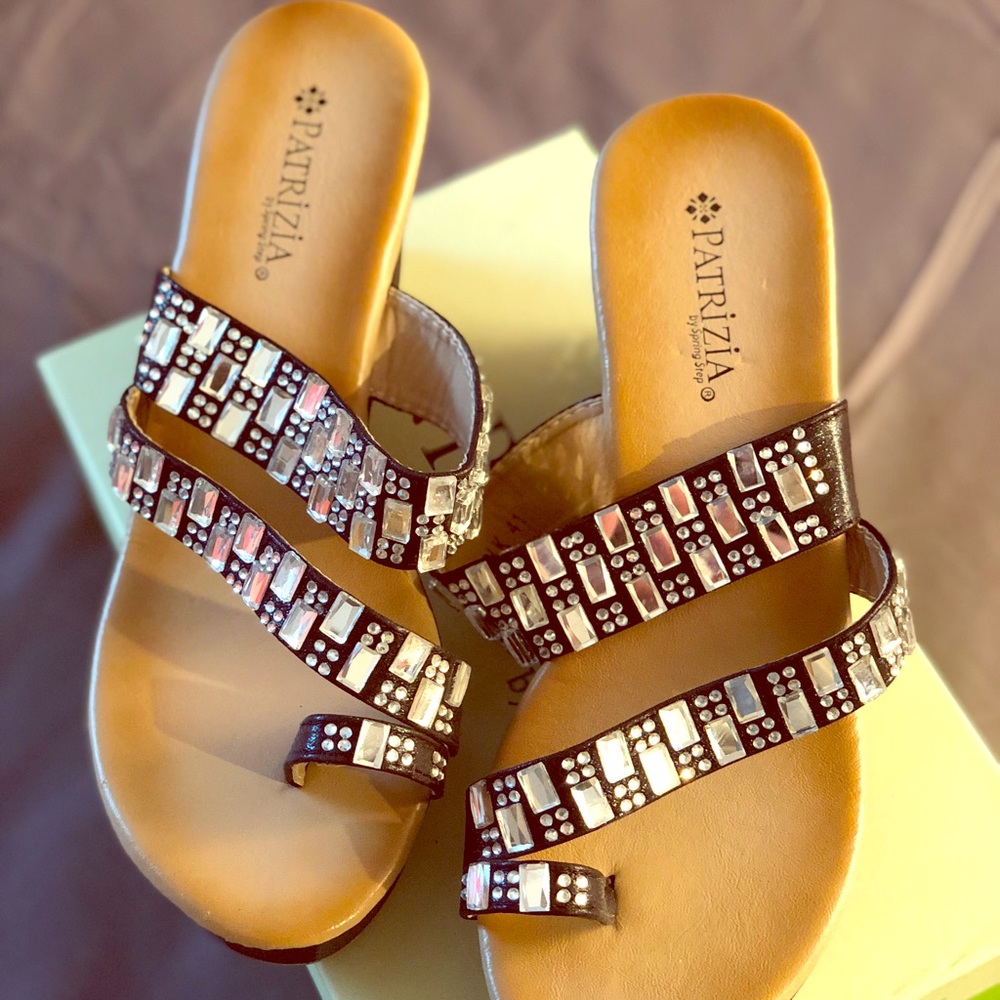 Patrizia Black Bling sandals